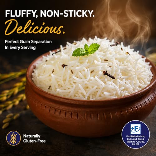Image of Mahotsav Inaayat Basmati Rice by Pansari 30 Kg - Whole Grain, Fortified, Gluten-Free - Ideal for Biryani, Pulao, Steamed Rice & Daily Indian Meals - 30kg Pack
