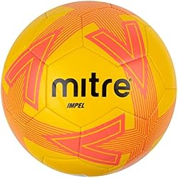 Mitre Impel Balón de Fútbol de Entrenamiento, Unisex Adulto 4 Mitre Balón de fútbol Impel, Amarillo/Mandarina/Negro, 5