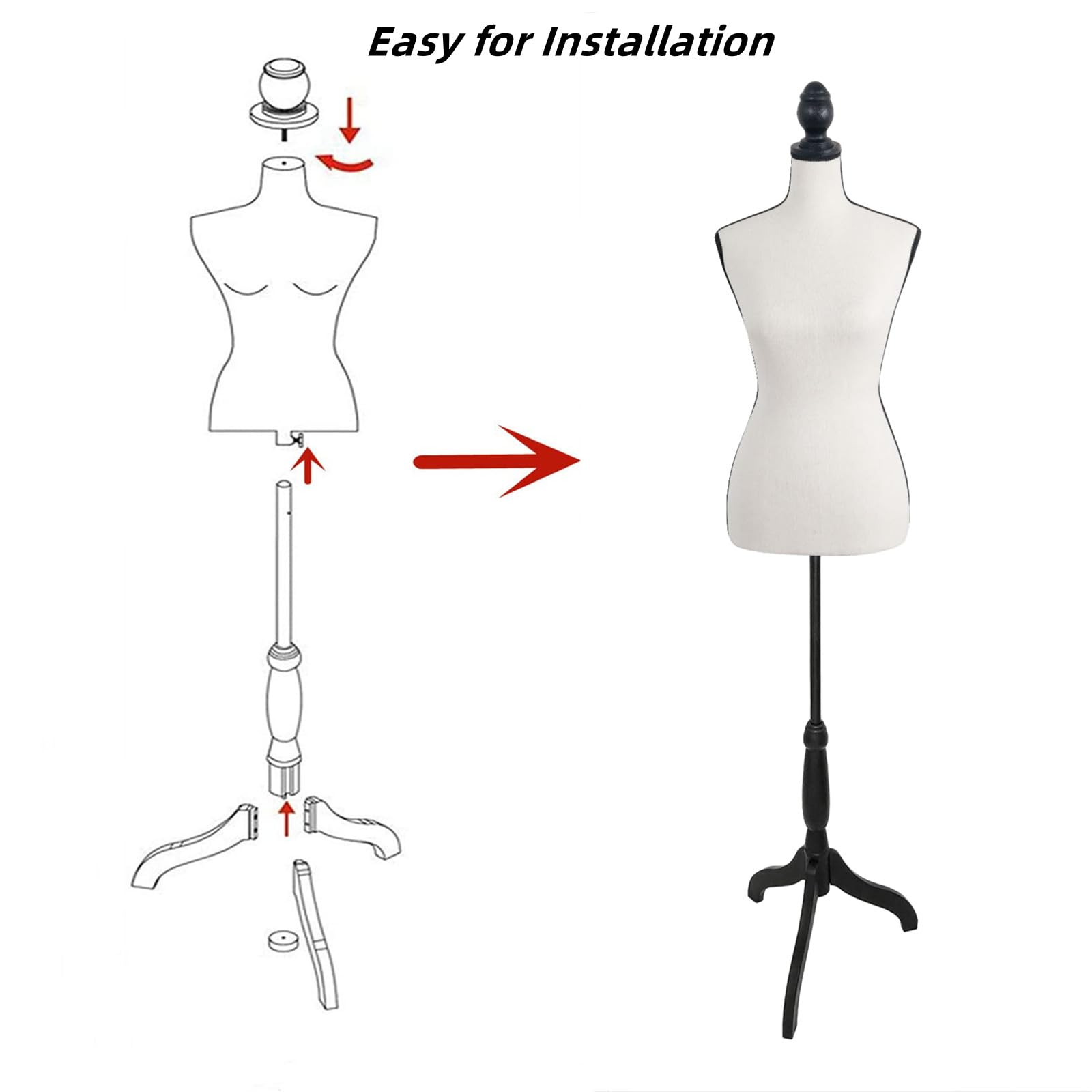 Amazon.com: Dress Form Mannequin Torso Body Display, Adjustable