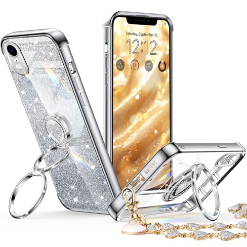 Coque iPhone XR avec support béquille anneau femmes et filles