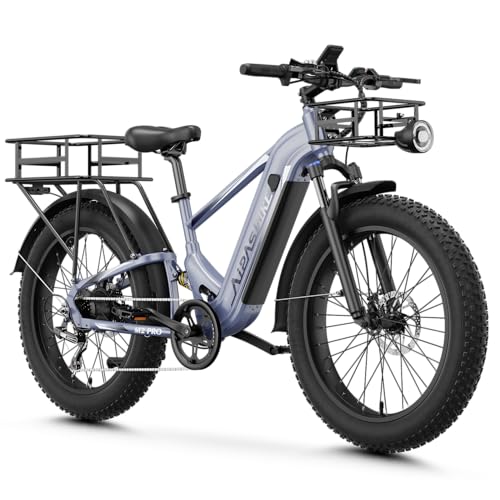 Image of M2 Pro Electric Bike for Adults, 1800W Peak Motor, 85-Mile Long Range | 26 inchx 4 inch Fat Tire Ebike, 48V 17.5Ah Battery Electric Mountain Bike, Dual Suspension, Dual Disc Brakes for Trails & Off-Road