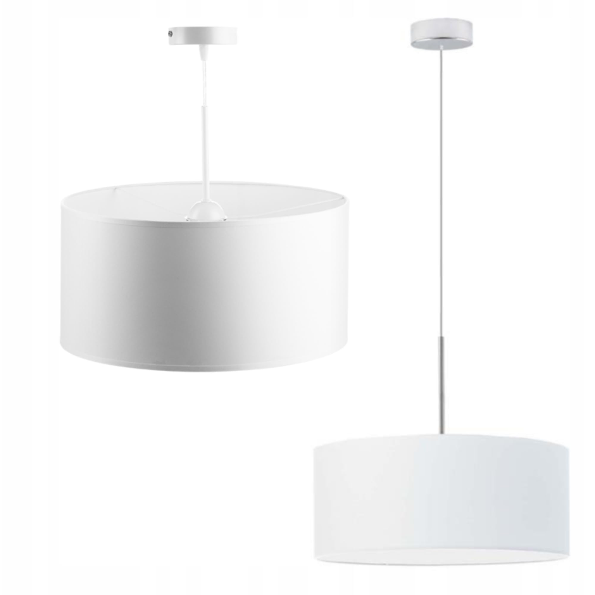 Luminaria - Lampara Colgante con Rosca E27 de 60 W máx. Lámpara de Techo Ideal para Decoración de Interiores Estilo Moderno y Elegante (Bombilla no incluida) (Blanco)