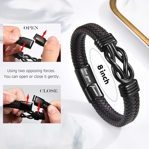 Pulsera de acero inoxidable trenzada de 8 pulgadas miniatura 6
