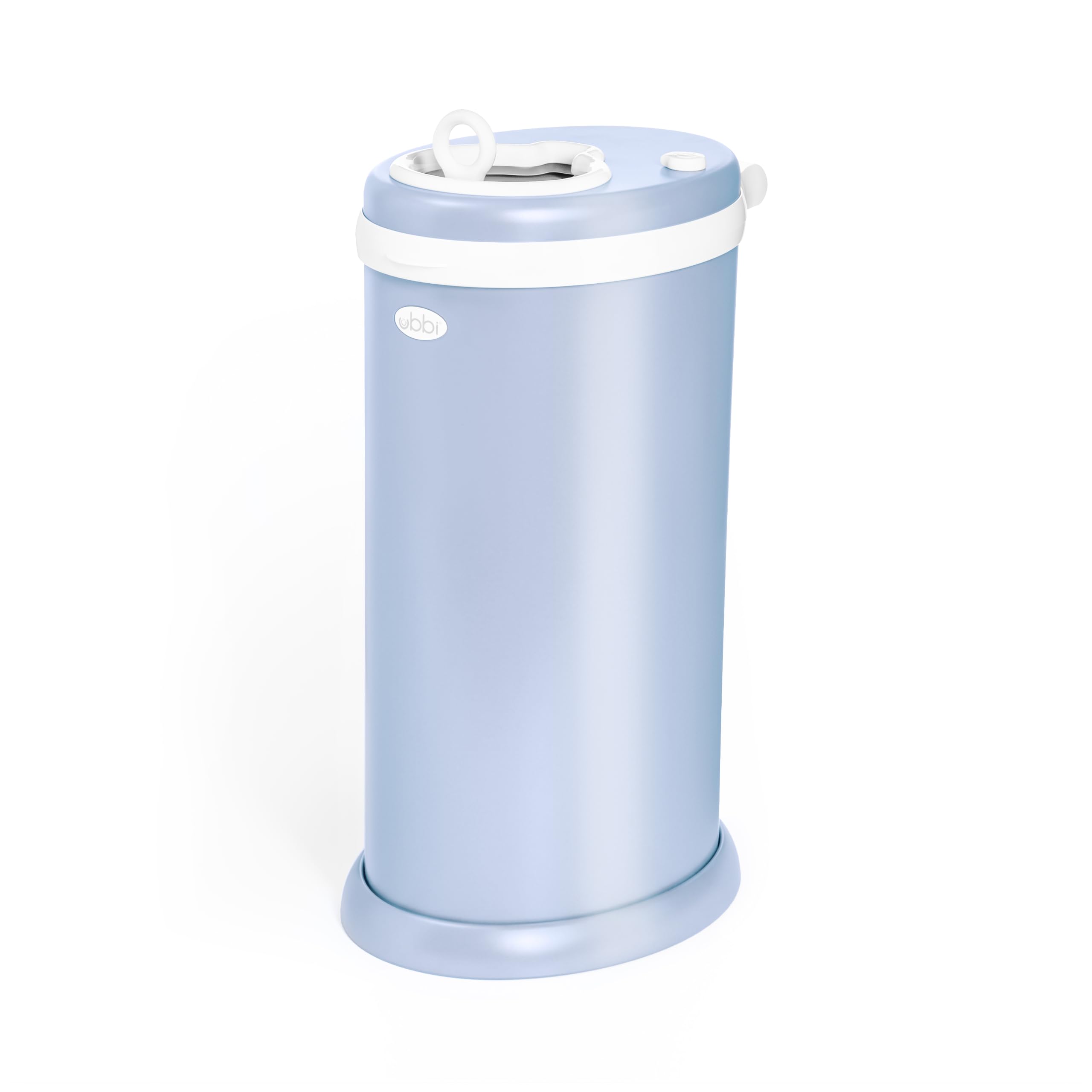 Ubbi Steel Odor Locking Portable Diaper Disposal Bin, No Special Bag Required, Easy To Use, Modern Design, Diaper Pail, No Smell Nappy Bin, Child Proof Lock, Capacity of 55 Diapers, Cloudy Blue-image-34