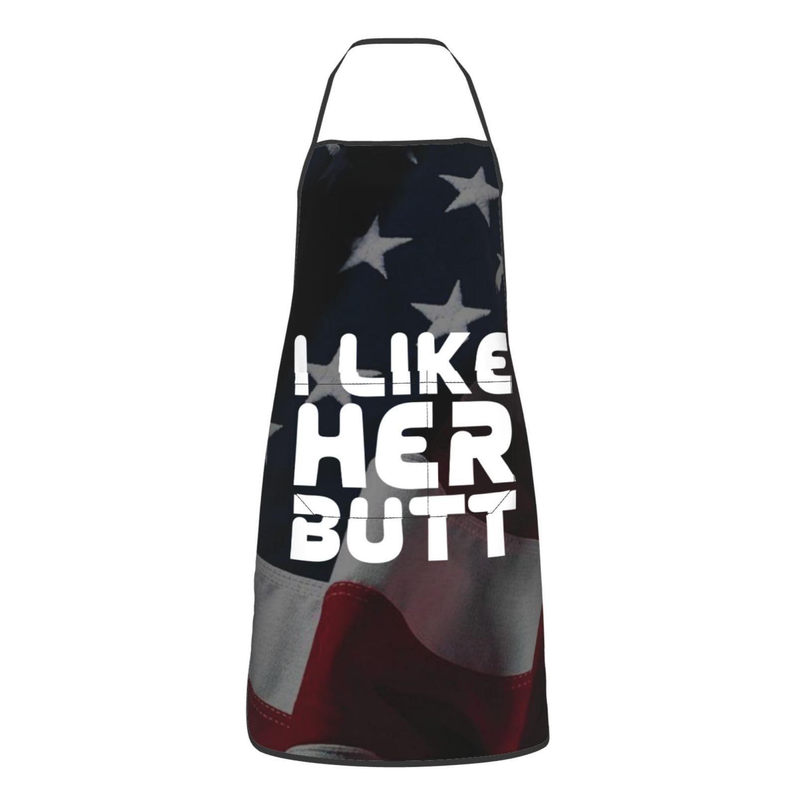 nopicsn I Like Her Butt Apron for cooking with Pockets Women Men Kitchen Chef Funny Aprons
