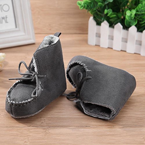 Botas dobráveis de inverno para meninos e meninas da Amazingdeal, Cinza, 13