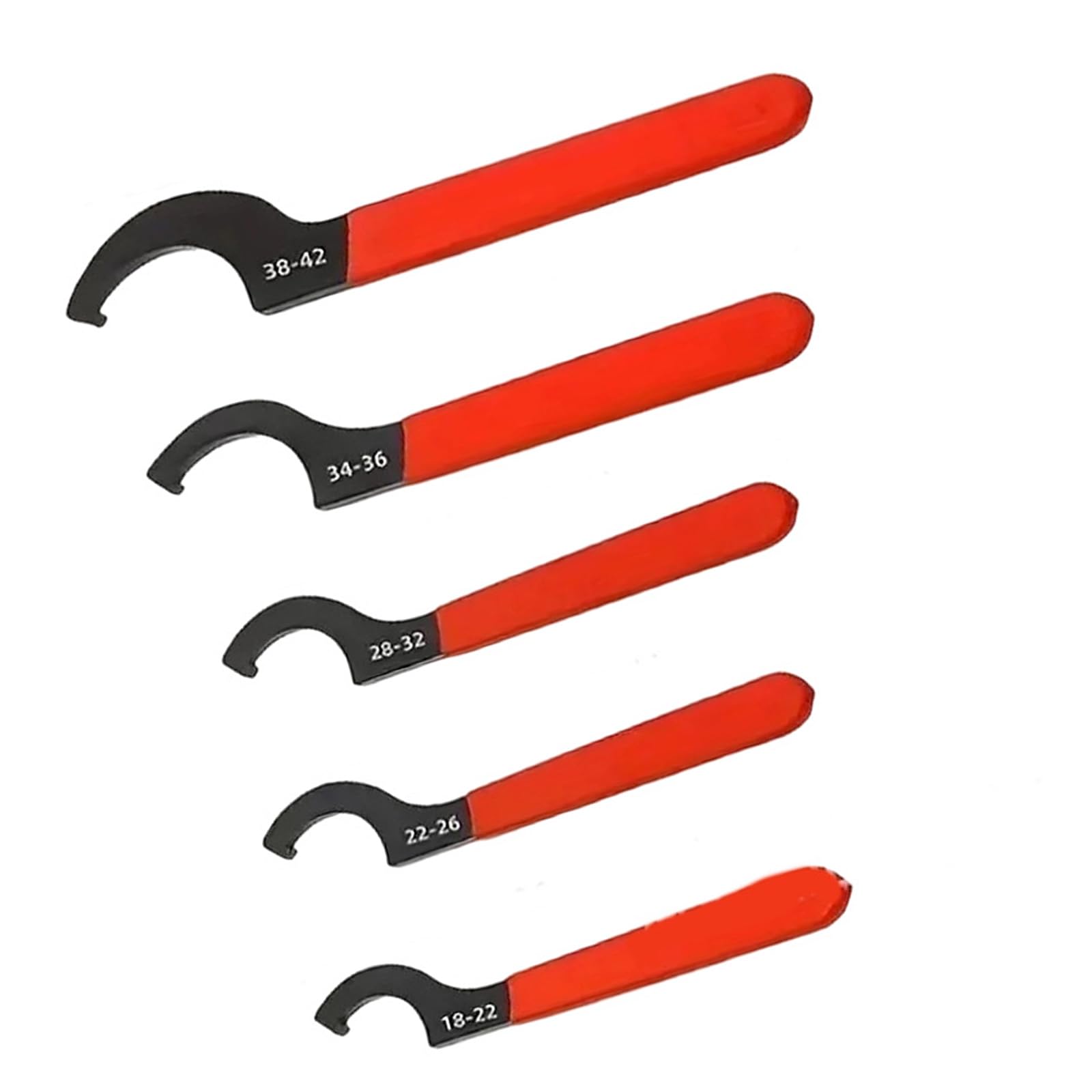 Zbiianxer Multipurpose Curvilinear Head Wrench Set Of 5 With Thickened Jaw For Home Adjustments Permanent Round Wrench