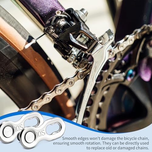 Kettenschloss Fahrradkette 10 Fach für Shimano - 10 Paar Fahrradkettenglied Kompatibel mit Shimano Kette 10 Fach, Kettenverschluss Kettenglieder Fahrrad mit Montagehilfe für Schnellen Fahrradreparatur