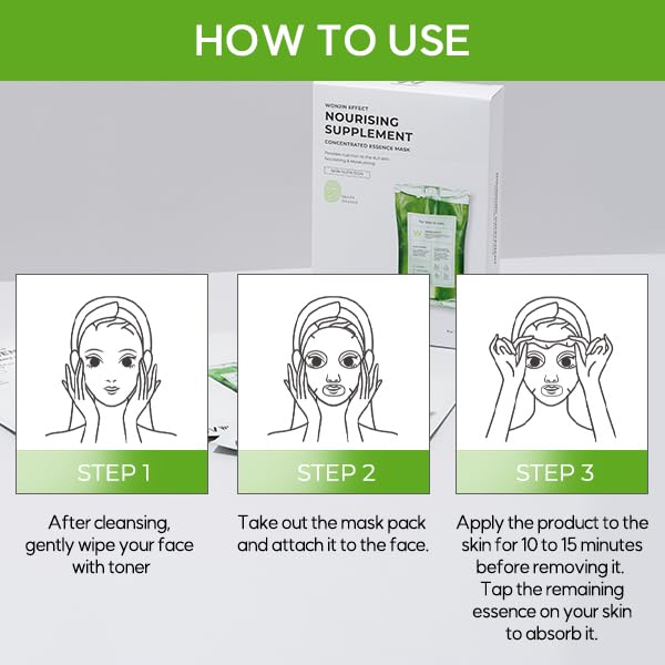 Wonjin Effect NOURISHING SUPPLEMENT DAILY MASK 30Sheets Hydrating, Moisturizing, Skin Elasticity, Wrinkle Care - Image 6