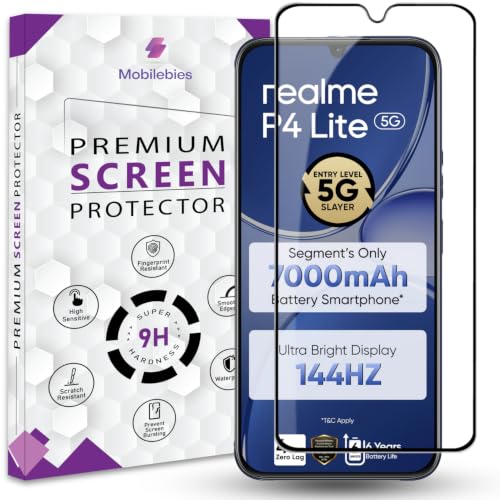 Image of Premium Tempered Glass Screen Protector Guard For Realme P4 Lite 5G (6.8 Inch, Pack of 1) | Edge to Edge Coverage With Easy to installation kit