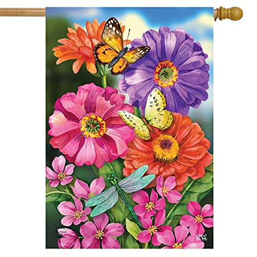 Briarwood Lane Zinnias In Bloom Spring House Flag 28 X 40 #TOP4