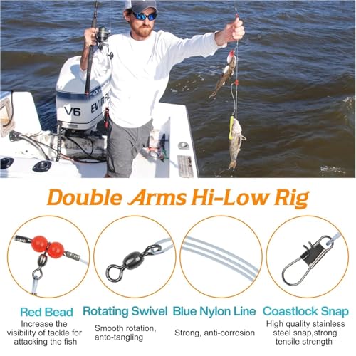 Wire Leaders para Pesca en Agua Salada 20 Piezas con Giro y Snap miniatura 5