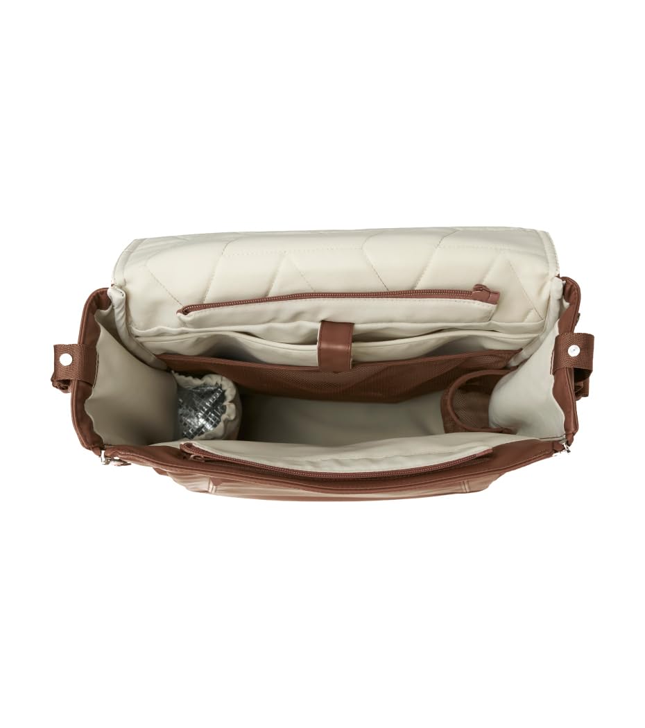 Maxi-Cosi Wickelrucksack, Platz für alles, Praktisch für unterwegs, XL-Wickelunterlage, Kapazität von 19,5l, Windeltasche, Classic Cognac