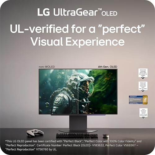 Image of LG 27GX700A-B 27-inch Ultragear QHD (2560 x 1440) OLED Gaming Monitor, 280Hz, 0.03ms, NVIDIA G-Sync, AMD FreeSync Premium Pro, VESA DisplayHDR TrueBlack500, with up to DCI-P3 99.5%, HDMI 2.1, Black