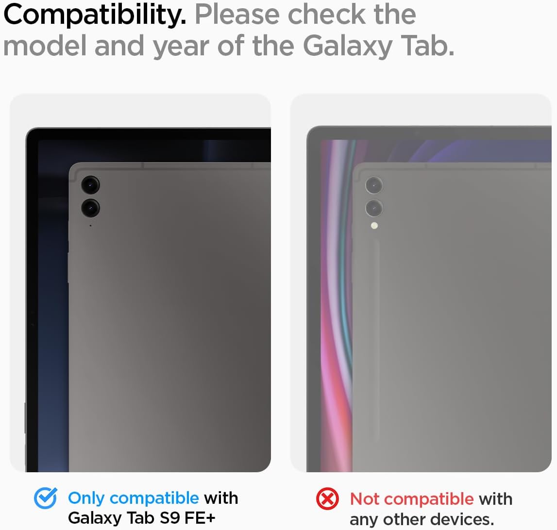 Spigen Rugged Armor Pro Case Compatible with Samsung Galaxy Tab S9 FE Plus + (2023) - Black