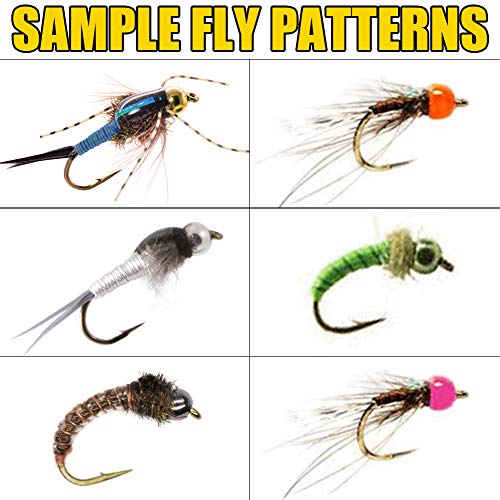 Xfishman Tungsten-Slot-Beads-Fly-Tying-Beads-Heads-Assortment Fly Tying Materials Nymph For Fly Fishing Slotted Tungsten Beads 60 Pack (7/64” 2.8Mm（6 Colors ） 60 Pack) #TOP3