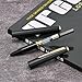 2PCS Jinhao 911 Fountain Pen Extra Fine Nib, Matte Black with Gold & Silver Trim, Lightweight and Durable, Includes Ink Cartridges & Converters, Smooth Writing Pen