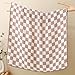 HardNok Ultra Soft Muslin Baby Blanket,A Versatile Swaddle and Bed Blanket for Babies, Toddlers, Boys, and Girls (1 Coffee Checkered 1 Pack).