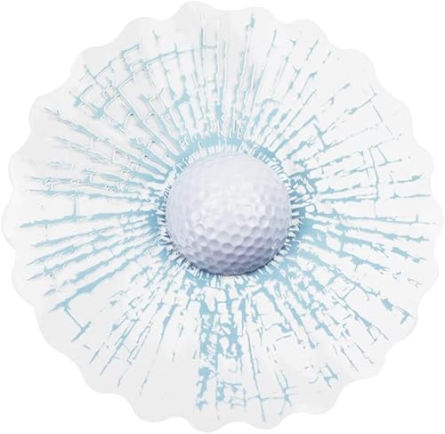 Miniatura 7 de Pegatina de cristal roto tricky broken en 3D, bola de ventana de coche, pegatina autoadhesiva divertida para coche (béisbol)