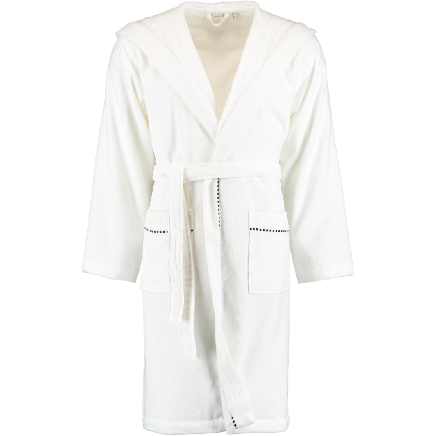 Esprit szlafrok kąpielowy unisex, pudełko z kapturem, welurowy frotte, biały, duży