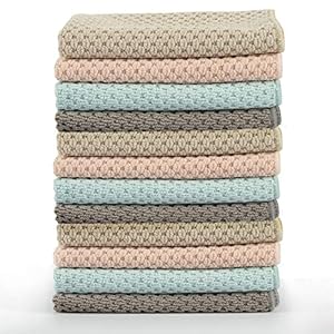 HRainbow Microfiber Reinigingsdoek voor Thuis Keuken Badkamer Kantoor Spiegels Auto Motorfiets, Pack van 12, Multi Color…