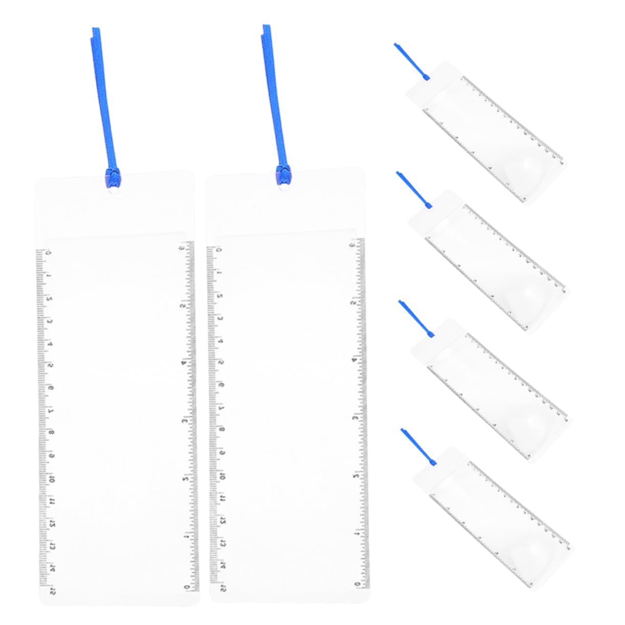 NUOBESTY 6Pcs Portable Bookmark Magnifier with Lens Reading Magnifier for Books Magazines and Newspapers Durable Material for Travel and Detailed Tasks