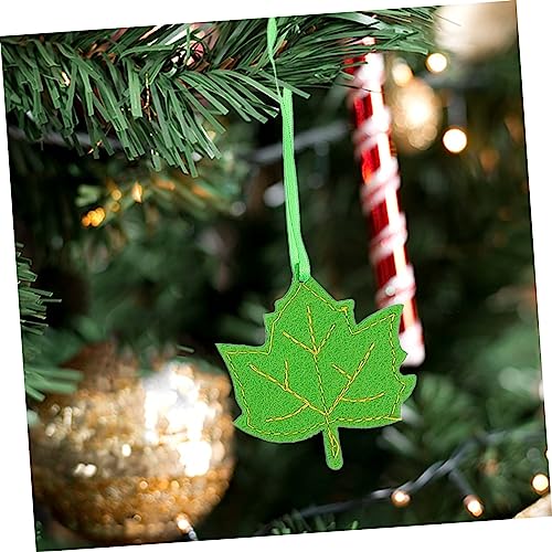 COHEALI 6pcs Maple Leaf Ornament Fall Decor Christmas Decor Halloween Wedding Decorations Xmas Holiday Tree Christmas Tree Baubles Autumn Maple Leaf Pendant Felt Pendant - Image 3