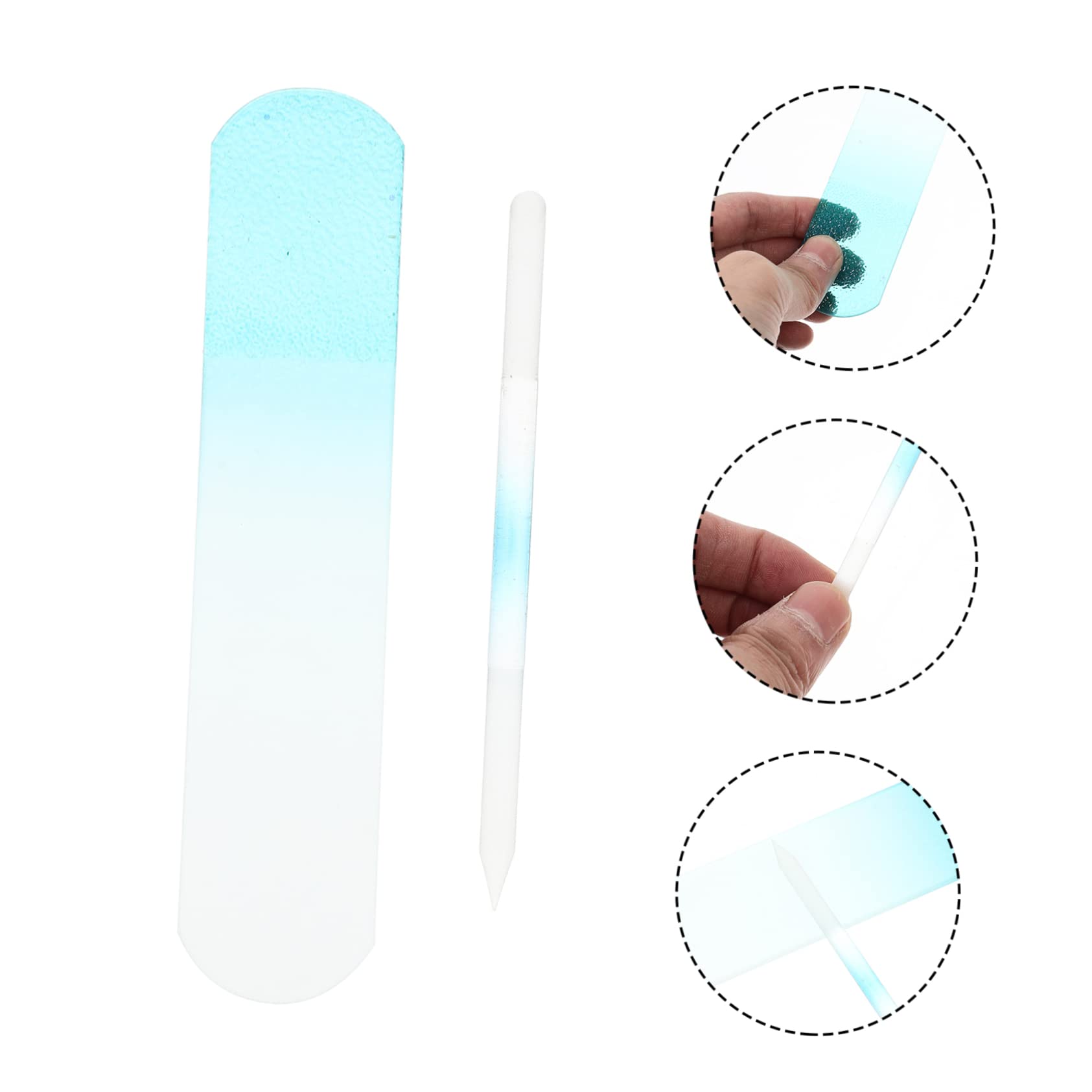 Set Di 3 Lime Per Unghie in Lime Per Unghie A Doppia Faccia Per Unghie Spesse Strumento Per Manicure Riutilizzabile Per Donne E Ragazze 2 Pezzi * 3