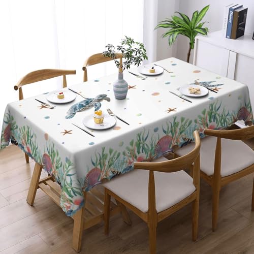 Nappe lavable, rectangulaire, en automne, imperméable et anti-taches, 140 x 180 cm, pour cuisine, salle à manger, jardin, extérieur, facile à nettoyer