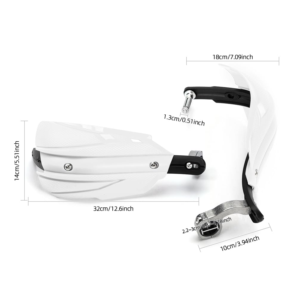 Ywei Guidon de Moto Universel 7-8 inch 22mm en Aluminium pour Yamaha