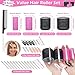 50Piece Hair Rollers Set, Self-Grip Rollers Hair Curlers for Long Medium Short Hair, 4 Sizes of Hair Rolls(6 Jumbo + 6 Large + 6 Medium + 6 Small + 1 Storage Bag), and 24Pcs Clips/1Pcs Comb