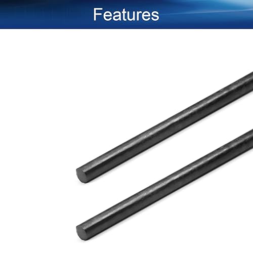 Miniatura 3 de Bettomshin 2 varillas de polioximetileno POM de 0.236 in0.24 pulgadas de diámetro externo 3.3 ft3.28 pies de longitud, barras redondas de plástico