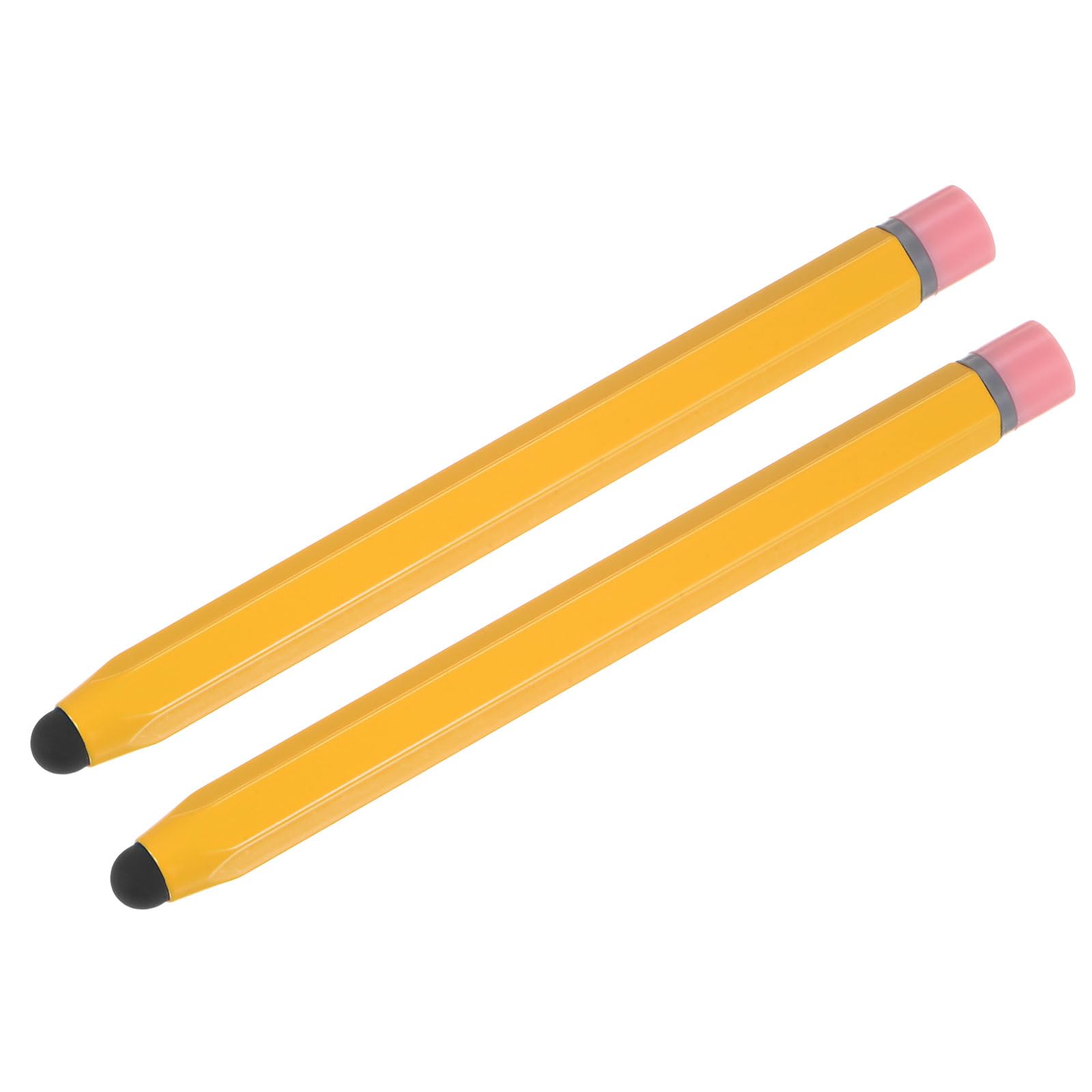 MECCANIXITY 2pcs Stylus Pens for Touch Screens Hexagon Crayon Stylus Pen Universal Capacitive Stylus for All Touch Screen Devices, 4.7" Yellow