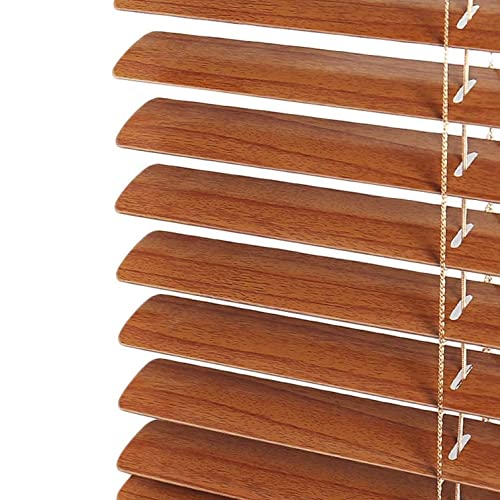 Aluminium-Metall-Jalousien,25mm Holzmaserung Aluminium Lamellen Rollo Faltrollo Jalousette,Verdunkelung,Wasserdicht,Für Küche,Büro,Badezimmer,Schlafzimmer,Wohnzimmer,Anpassbar (W80xH220cm(32x87in)) Cover
