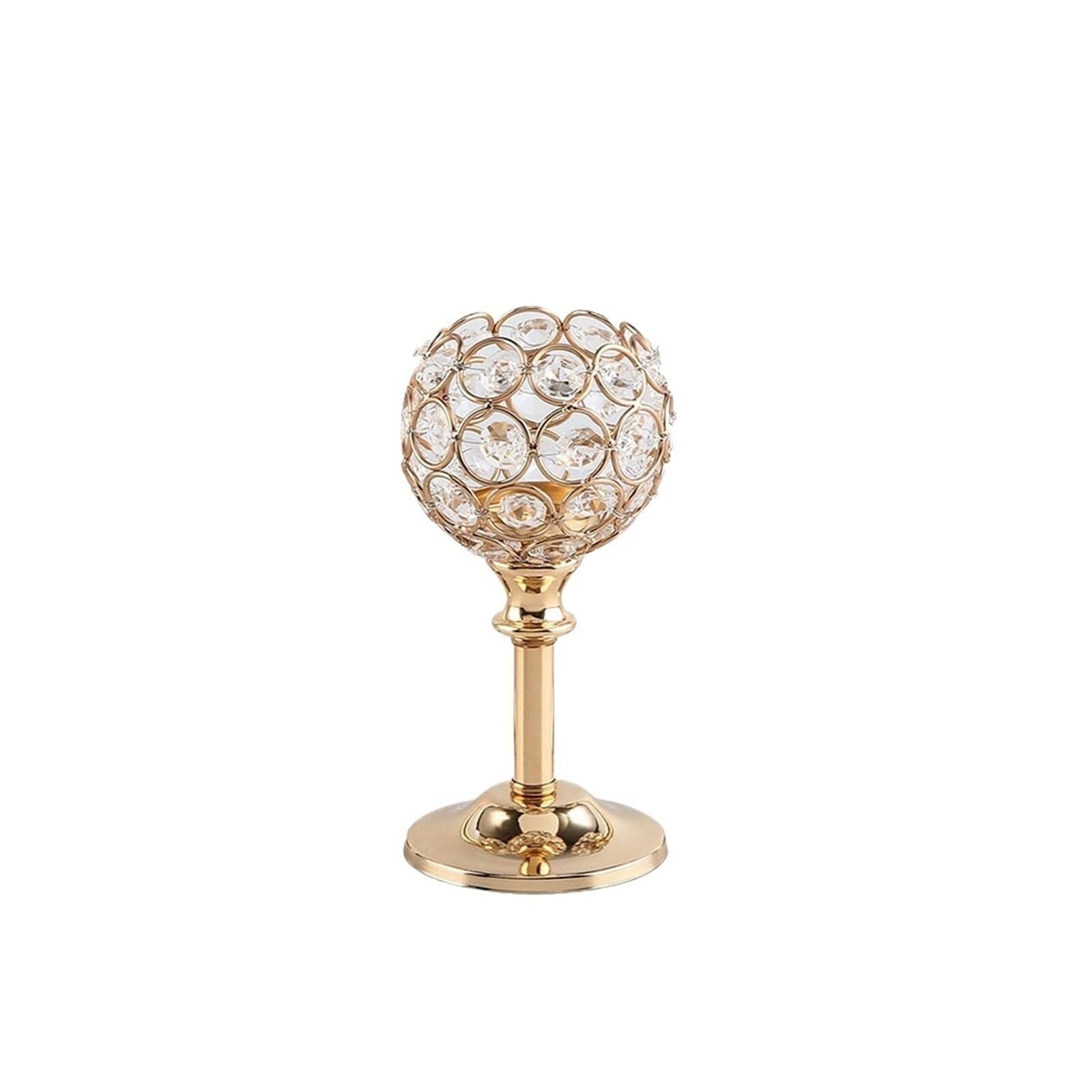 Candle Holders Crystal Candle Holder 1/3pcs Golden Candlestick Decorative Tealight For Wedding/Party/Table Centerpiece Decor(S)