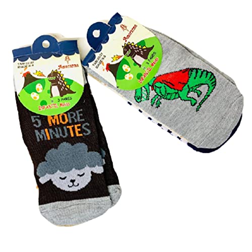 Kit 12 Pares Meia Infantil Menino Super Antiderrapante Cano Curto (6-8 anos (23-27))