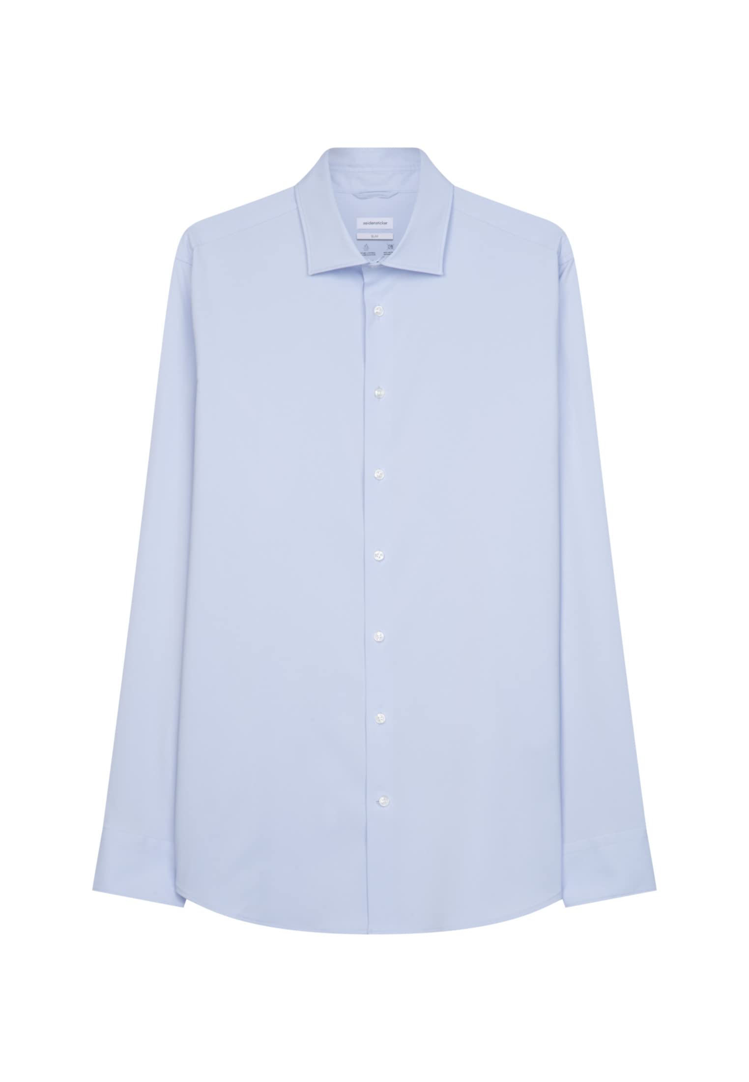 Seidensticker Men's Business Shirt - Slim Fit - Easy Iron - Kent Collar - Long Sleeve - Cotton Blend, lightblue, 39