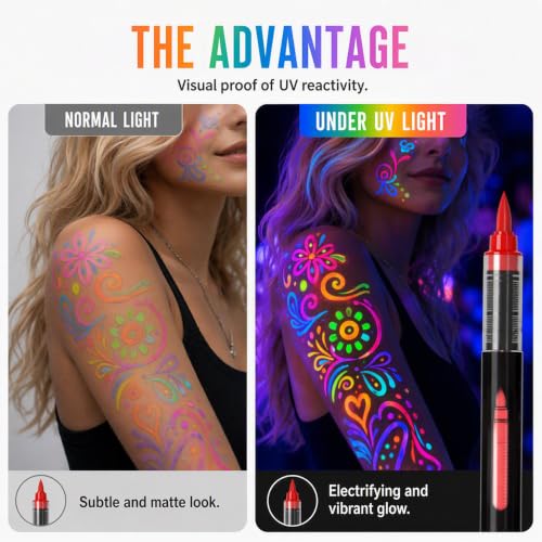 Image of Glow Face Body Paint, Vibrant Waterproof Body Makeup