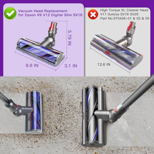 Image of Lemige V9 V12 Vacuum Head Replacement Parts for Dyson V9 V12 Digital Slim