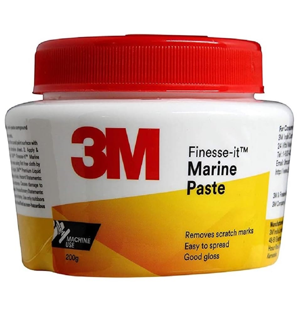 Image of 3M Finesse-It Marine Paste Compound, Remove Minor Scratch Marks, Adds more Gloss (200g, White, Pack of 24)