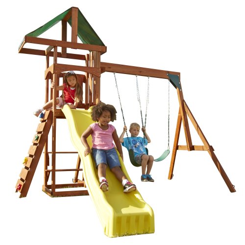 swing and slide playset