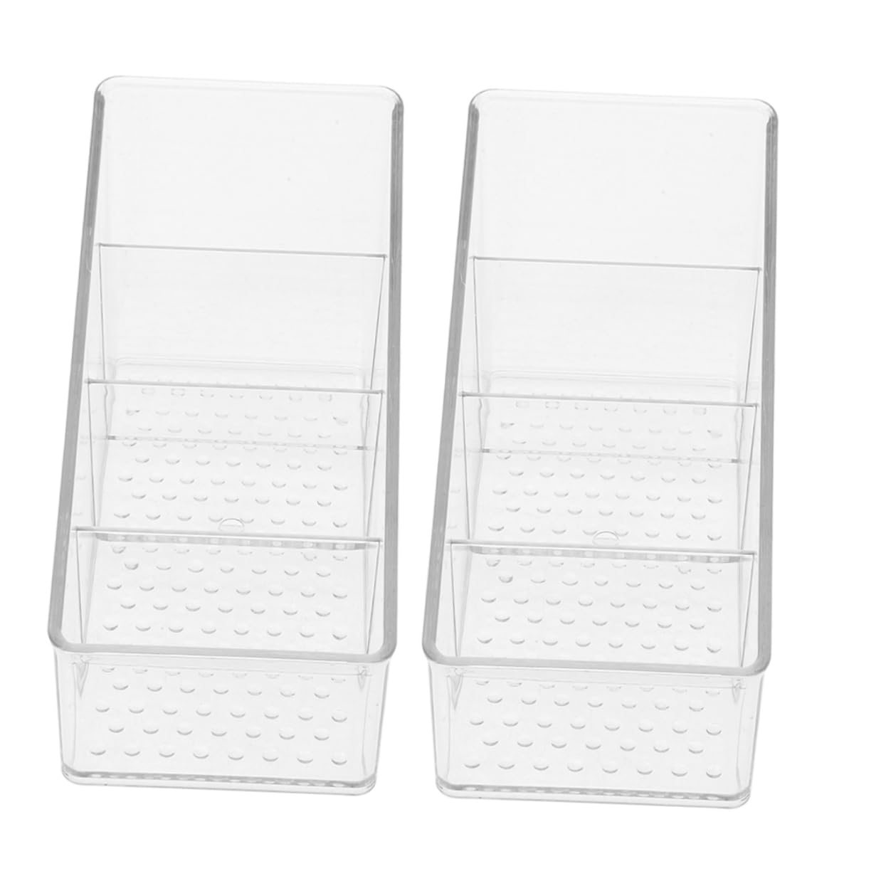 BESTYASH 2Pcs Transparent Compartment Tea Bag Organizer Compact Kitchen Storage for Tea and Sugar Packets Space Saving Design Stylish and Portable Tea Packet Holder