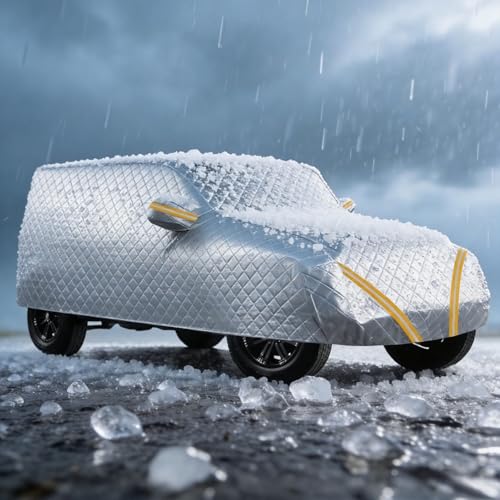 【Protezione completa】Telo copriauto antigrandine tutte le stagioni per Autobianchi Bianchina Protegge efficacemente la tua auto dai danni causati dalla grandine, fornendo una protezione completa per parabrezza e tettuccio apribile. Resiste efficacemente a vari disastri naturali come vento, neve, gelo, tempeste di sabbia e pioggia battente. Il telo copriauto è anche resistente al calore e all'invecchiamento, resistendo a graffi e feci di animali
