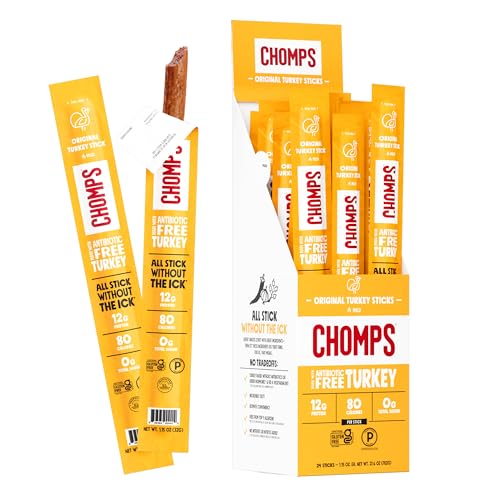 Chomps Original Turkey Jerky Snack Sticks Keto Paleo Whole30 Appr...