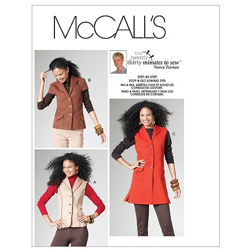 Gilet sans doublure pour femme McCall's M6169 idéal pour un look de mi-saison
