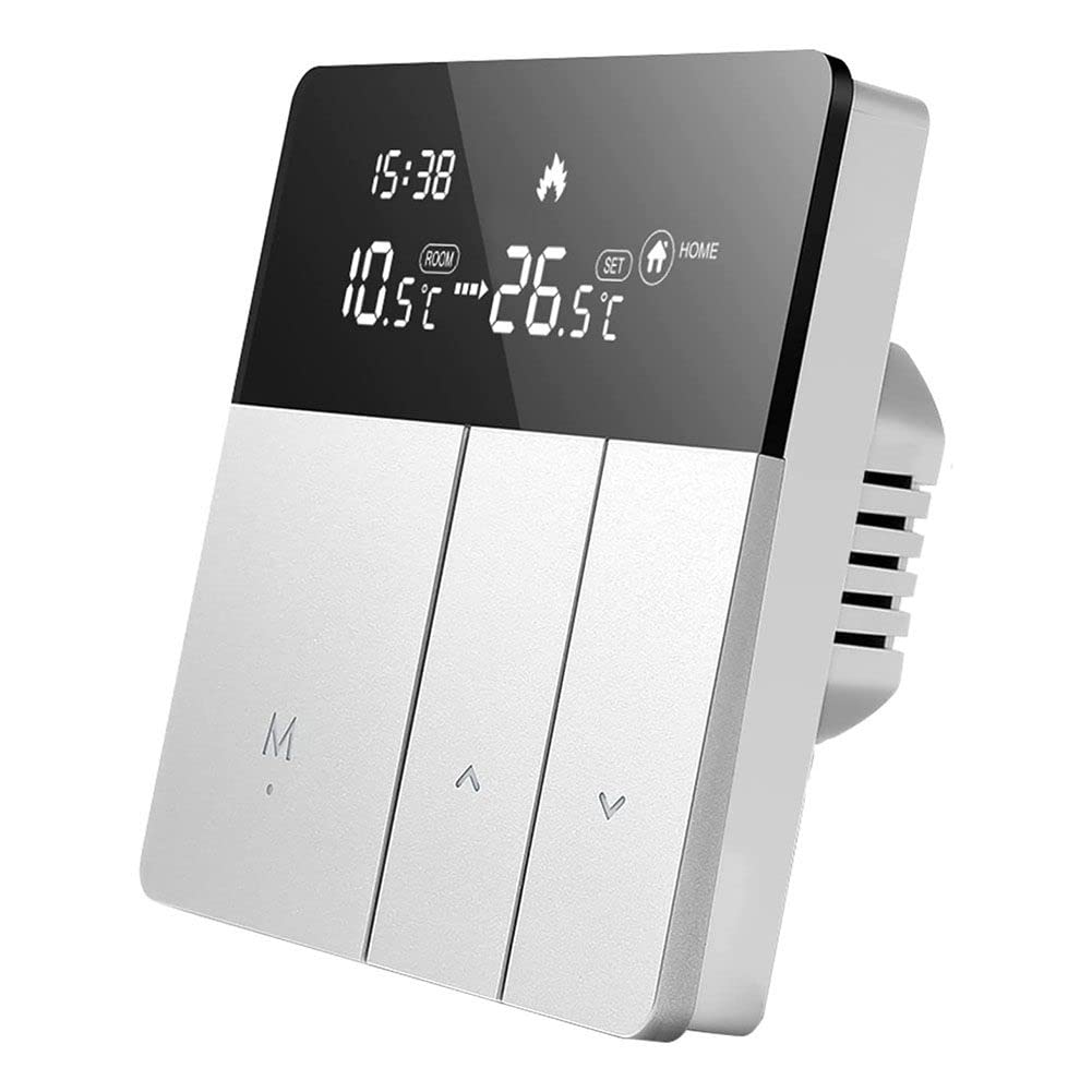 WiFi Termostato Smart per Caldaia, Tuya Zigbee Wifi Termostato Smart Room Termostato, Per Riscaldamento a Pavimento Dell'acqua Compatibile Alexa Google, Settimanale Programmabile 3A I8HGE