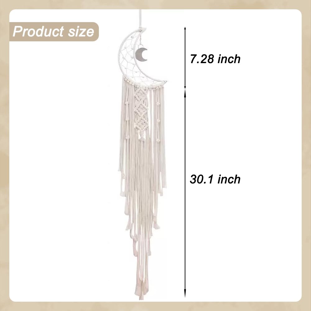 Attrape-rêves Soleil Lune étoile macramé décoration Murale bohème tissé bohème Chic décoration Murale pour Chambre de Fille décoration Appartement Artisanat Cadeau (TAIYAN) (YELIAN-A)