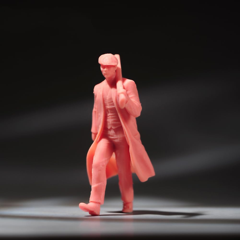 Painted Miniatures 1/18 1/24 1/64 1/43 1/87 Scale Take Rifle Man Gangs Scene Diorama Action Figure Tiny People Doll Unpainted Model for Car Vehicles (Unpainted, 1/87 Scale)