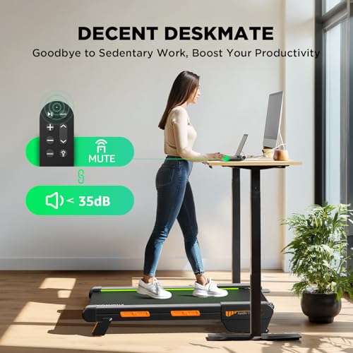 Image of Vitalwalk Walking Pad Treadmill with Incline, Full Deck 15% Auto Incline, Portable Under Desk Treadmills for Home Office, 350LBS, 3.0HP Brushless, 4-Way Move & Vertical Storage, Ambient Light
