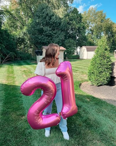 Ballon Chiffre 1 Rose 40 Pouces – Géant pour Anniversaire Fille, Garçon, Femme, Homme, Entreprise ou Amitié – Image 3